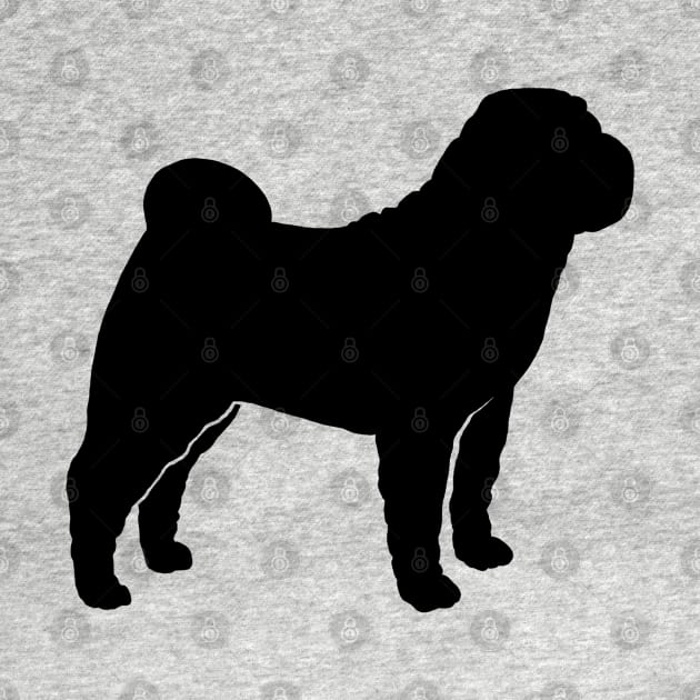 Black Chinese Shar-Pei Silhouette by Coffee Squirrel